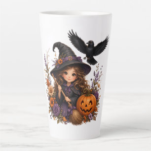 Enchanted Halloween Night Witch, Raven & Pumpkin Milchtasse