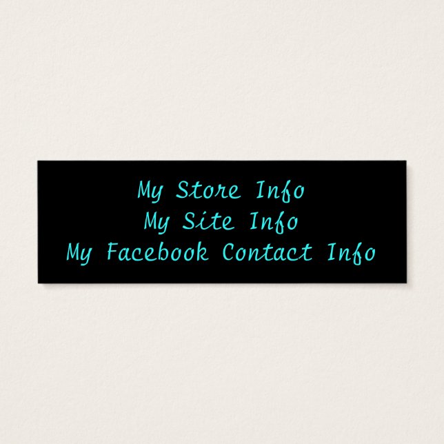 Enchanted Heart Skinny Business Card Book Mark (Rückseite)