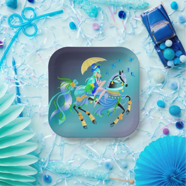 Enchanted Horse Ride  Pappteller (Party)