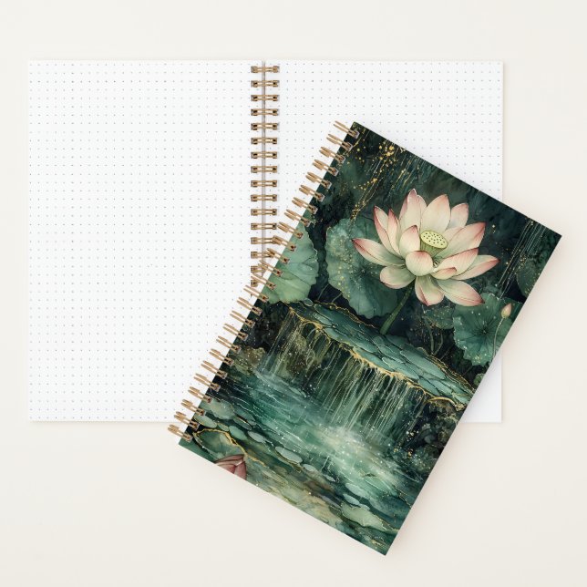 Enchanted Lotus Fountain Bullet Notebook Notizbuch (Innen)