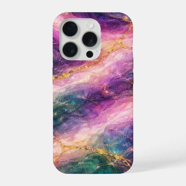 Enchanted Marble with Gold Veining iPhone Hülle (Rückseite)