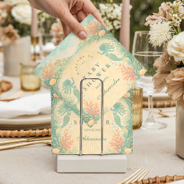 Enchanted Mermaid Lagoon Baby Shower Serviette