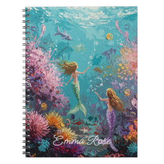 Enchanted Mermaid Underwater Scene Notizblock