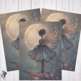 Enchanted Moonlight Fairy Watercolor Fantasy Seidenpapier