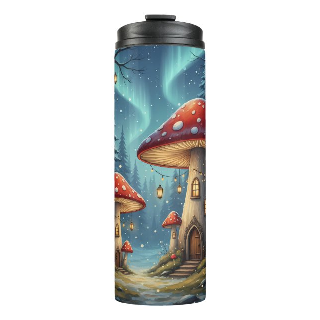  Enchanted Mushroom Glow Mug – Magical Fairy Fores Thermosbecher (Vorderseite)