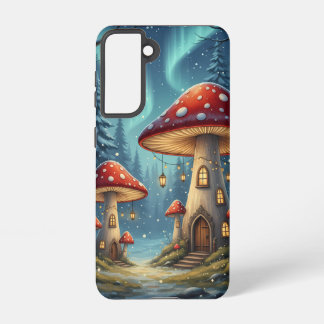 Enchanted Mushroom Glow Samsung Case – Magical Samsung Galaxy Hülle
