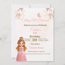 Enchanted Princess Birthday Card for Girls Feiertagskarte