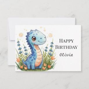 Enchanted Printable Dinosaur Birthday Karte