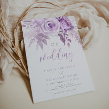 Enchanted Purple Roses Beautiful Wedding
