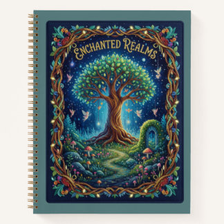 Enchanted Realms Embroidered Tree of Life & Fairy Notizbuch
