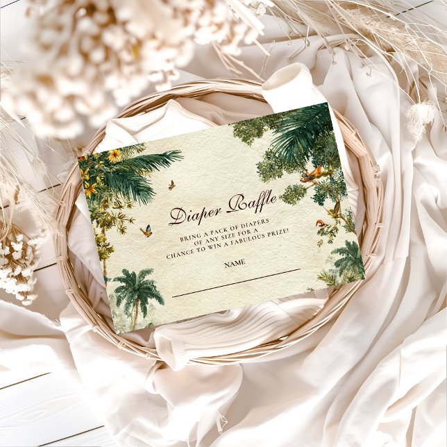 Enchanted Tropical Safari Diapper Raffle Begleitkarte (Von Creator hochgeladen)