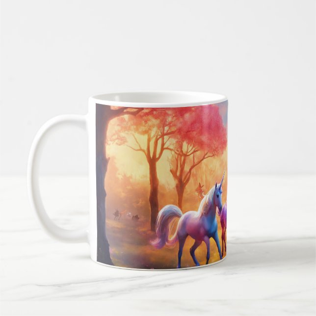 "Enchanted Unicorn Meadow Tea Glass" Kaffeetasse (Links)