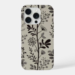 Enchanted Vertical Garden Reverie XL black beige iPhone 15 Pro Hülle