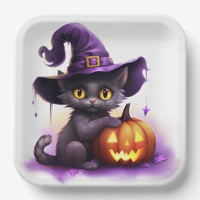 Enchanted Whiskers Pappteller (Vorderseite)