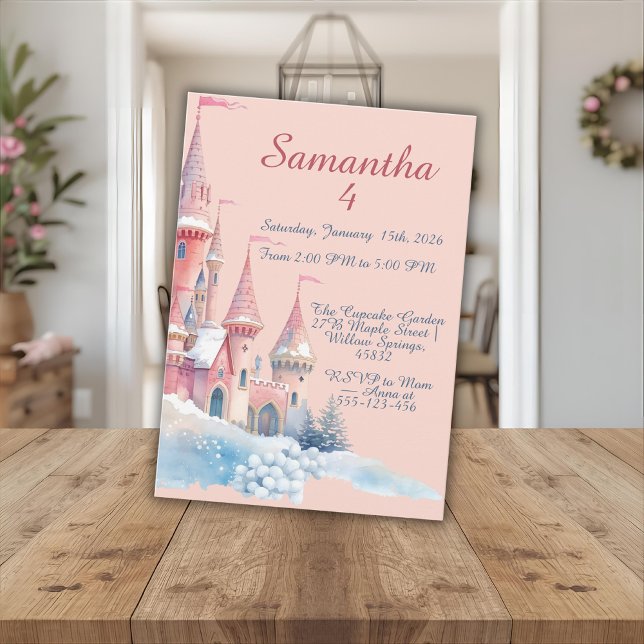 Enchanted Winter Castle Invitation, Princess 4th  Einladung (Von Creator hochgeladen)