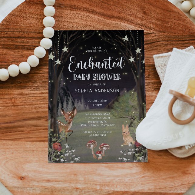 Enchanted Woodland Baby Shower Invitation Einladung (Von Creator hochgeladen)