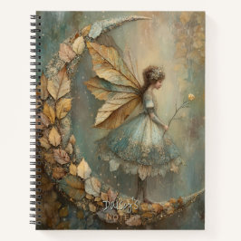 Enchanted Woodland Leaf Fairy Fantasy Personalized Notizbuch