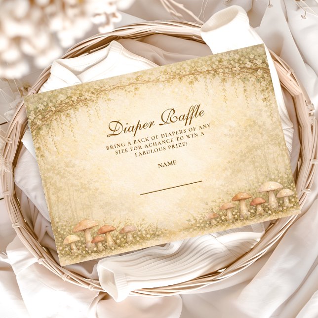 Enchanted Woodland Mushroom Diapper Raffle Begleitkarte (Von Creator hochgeladen)