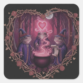 EnchantedFrogWitch Quadratischer Aufkleber