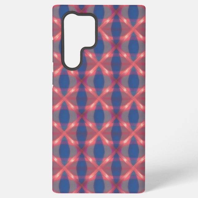 Enchanting Blue Plaid Phone Case Samsung Galaxy Hülle (Rückseite)