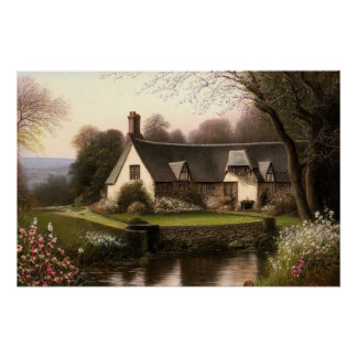Enchanting Country Cottage Poster