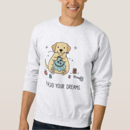 Enchanting Dog Needlework Hobbyist Pastel Graphic Sweatshirt