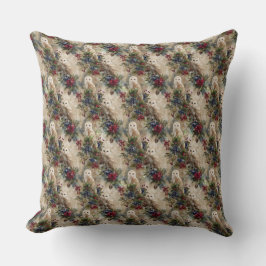 Enchanting Floral Owl Kissen