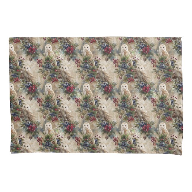 Enchanting Floral Owl Kissenbezug (Vorderseite)