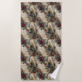 Enchanting Floral Owl Strandtuch