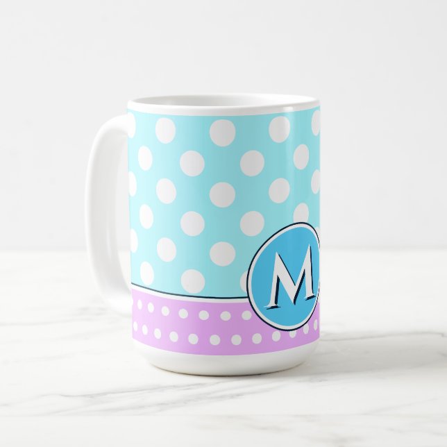 Enchanting Pastel Colors Turquoise And Lavender Kaffeetasse (Vorderseite Links)