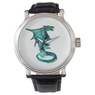 Enchanting Sea Breeze Blue Dragon Customisable Armbanduhr
