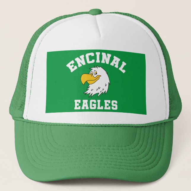 Encinal Eagles Green Trucker Hat Truckerkappe (Vorderseite)