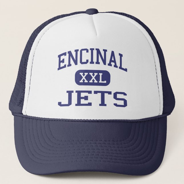 Encinal - Jets - Highschool - Alameda Kalifornien Truckerkappe (Vorderseite)