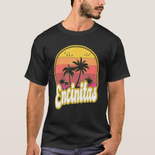 Encinitas California Beach Retro Sunset T-Shirt