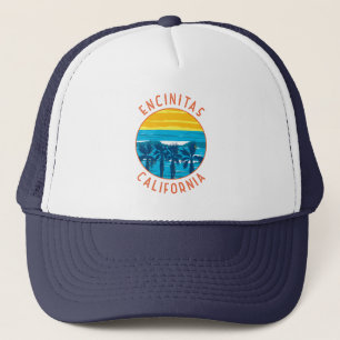 Encinitas California Retro gestörter Kreis Truckerkappe