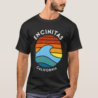 Encinitas California Retro Wave T-Shirt