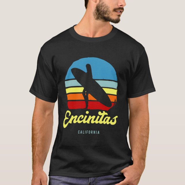 Encinitas California Surf T-Shirt (Vorderseite)
