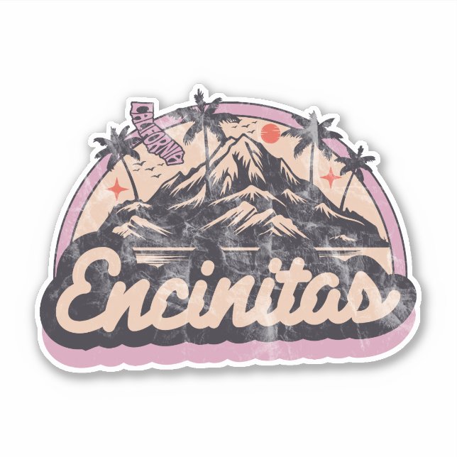 Encinitas, Kalifornien Aufkleber (Vorderseite)