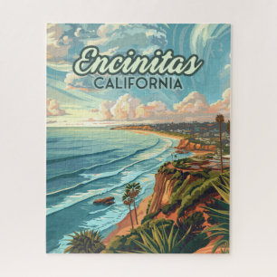 Encinitas Kalifornien San Diego Strand Vintage Puzzle