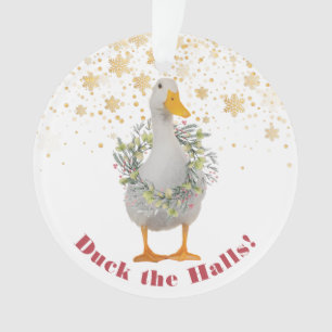 Enck the Halls Christmas Duck Ornament