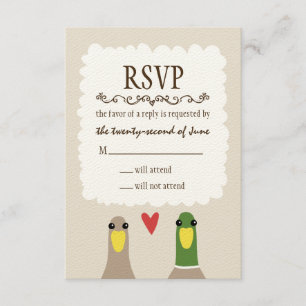 Encks Wedding RSVP Karte