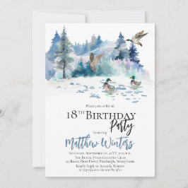 Encks Woodland Forest Nature 18. Geburtstagsparty Einladung
