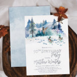 Encks Woodland Forest Nature 50. Geburtstagsparty Folieneinladung<br><div class="desc">Naturlich geprägte Waldlandschaft mit Enten-Party für seinen "50. Geburtstag" mit echter Silber-,  Gold- oder Rose-Goldfolie. Composite Design von Holiday Hearts Designs.</div>