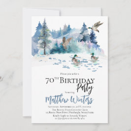 Encks Woodland Forest Nature 70. Geburtstagsparty Einladung