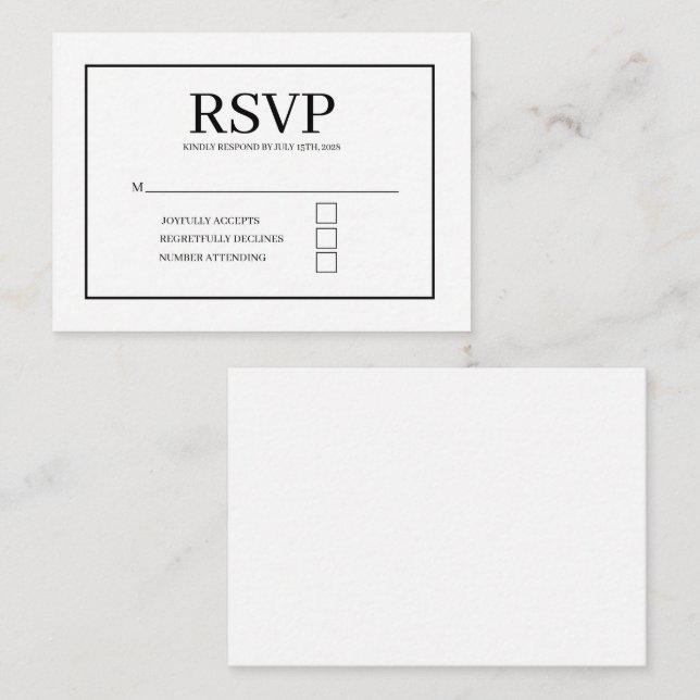 Enclosure Card Begleitkarte (Vorne/Hinten)