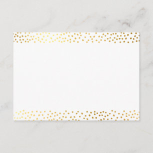 ENCLOSURE CARD Chic rustikale Gold Mini Confetti Begleitkarte