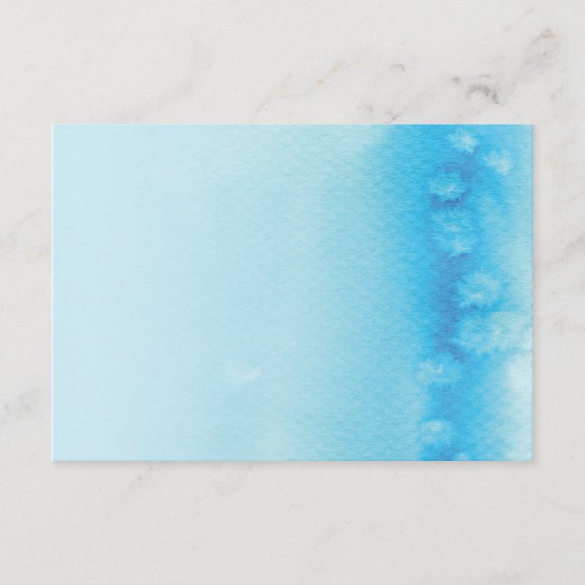 ENCLOSURE CARD :: ombre watercolor blue Begleitkarte (Vorderseite)