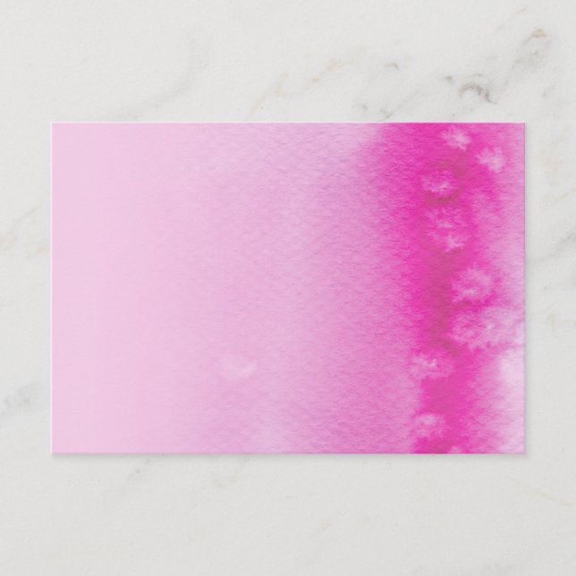 ENCLOSURE CARD :: ombre watercolor fuschia pink Begleitkarte (Vorderseite)