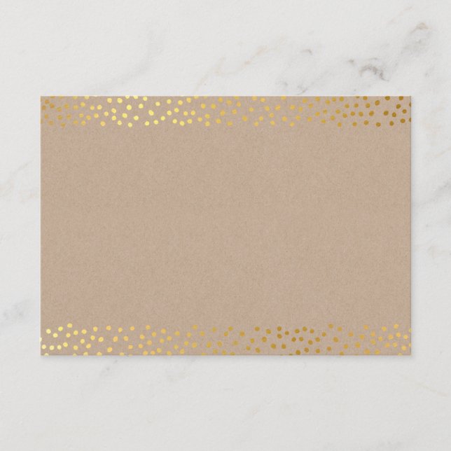 ENCLOSURE CARD rustikales Gold Mini Confetti Begleitkarte (Vorderseite)
