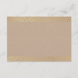 ENCLOSURE CARD rustikales Gold Mini Confetti Begleitkarte
